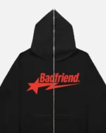 Bad Friend Full Zipper Hoodie Black/Red