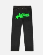 Bad Friend Latter Printed Jeans Black/Green