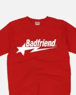 Bad Friend Letter Print Shirt Red/White